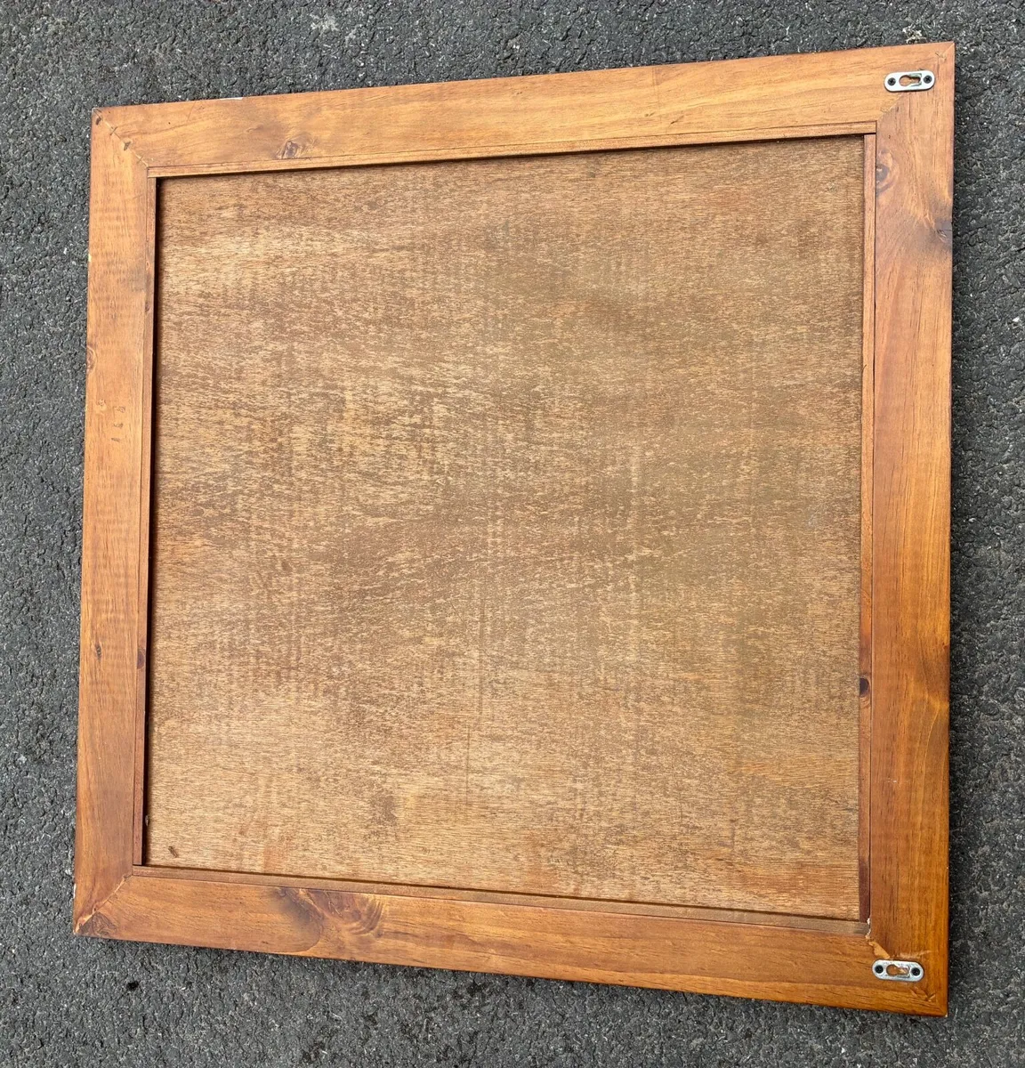 Mirror: Large Wooden, Heavy, Square Mirror. - Image 4