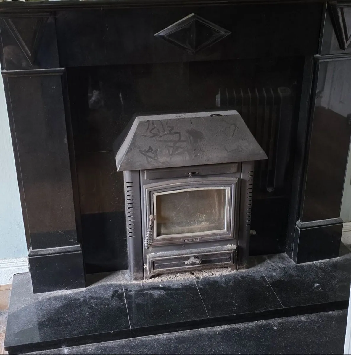 Black Marble Fireplace - Image 1