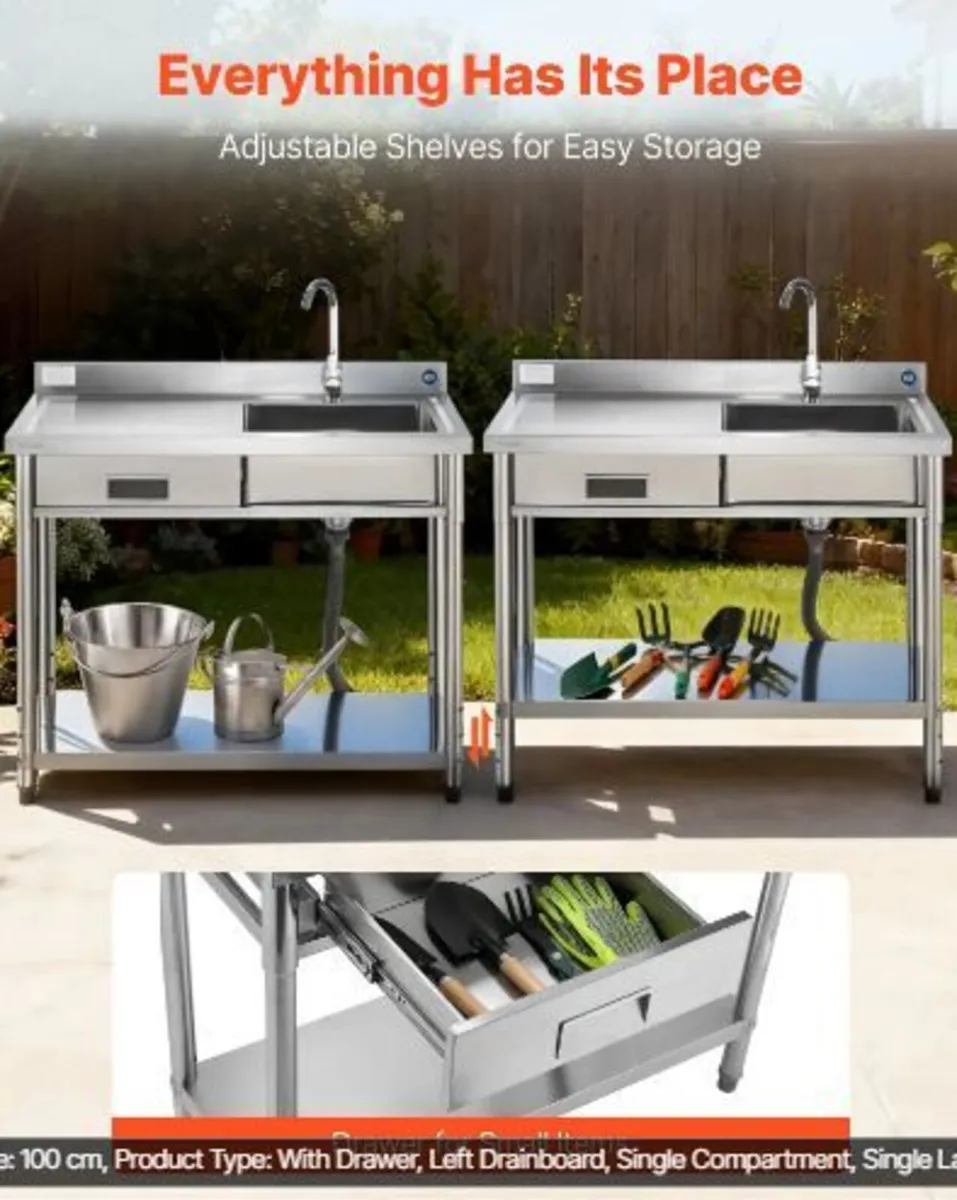 Stainless Steel Utility Sink - Image 3