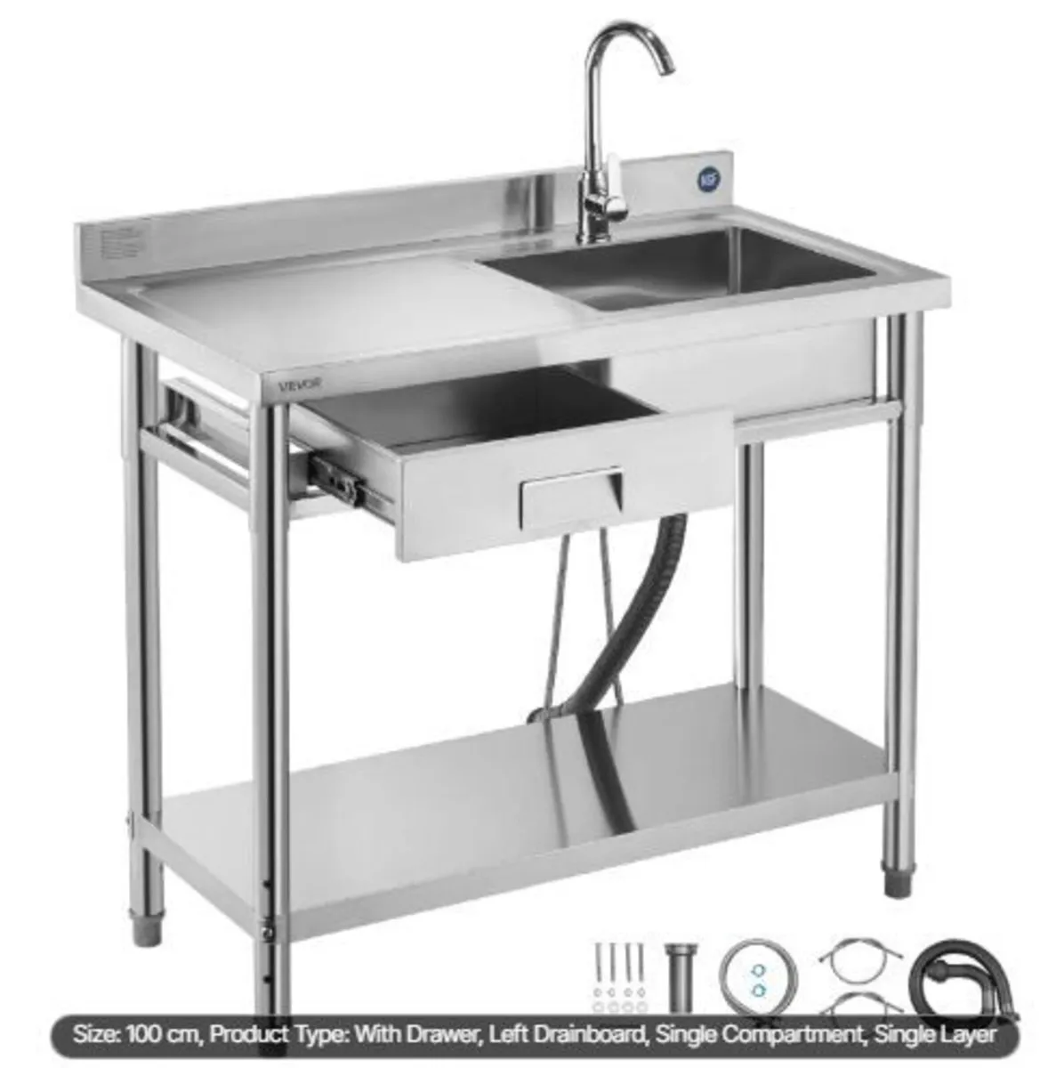 Stainless Steel Utility Sink - Image 1