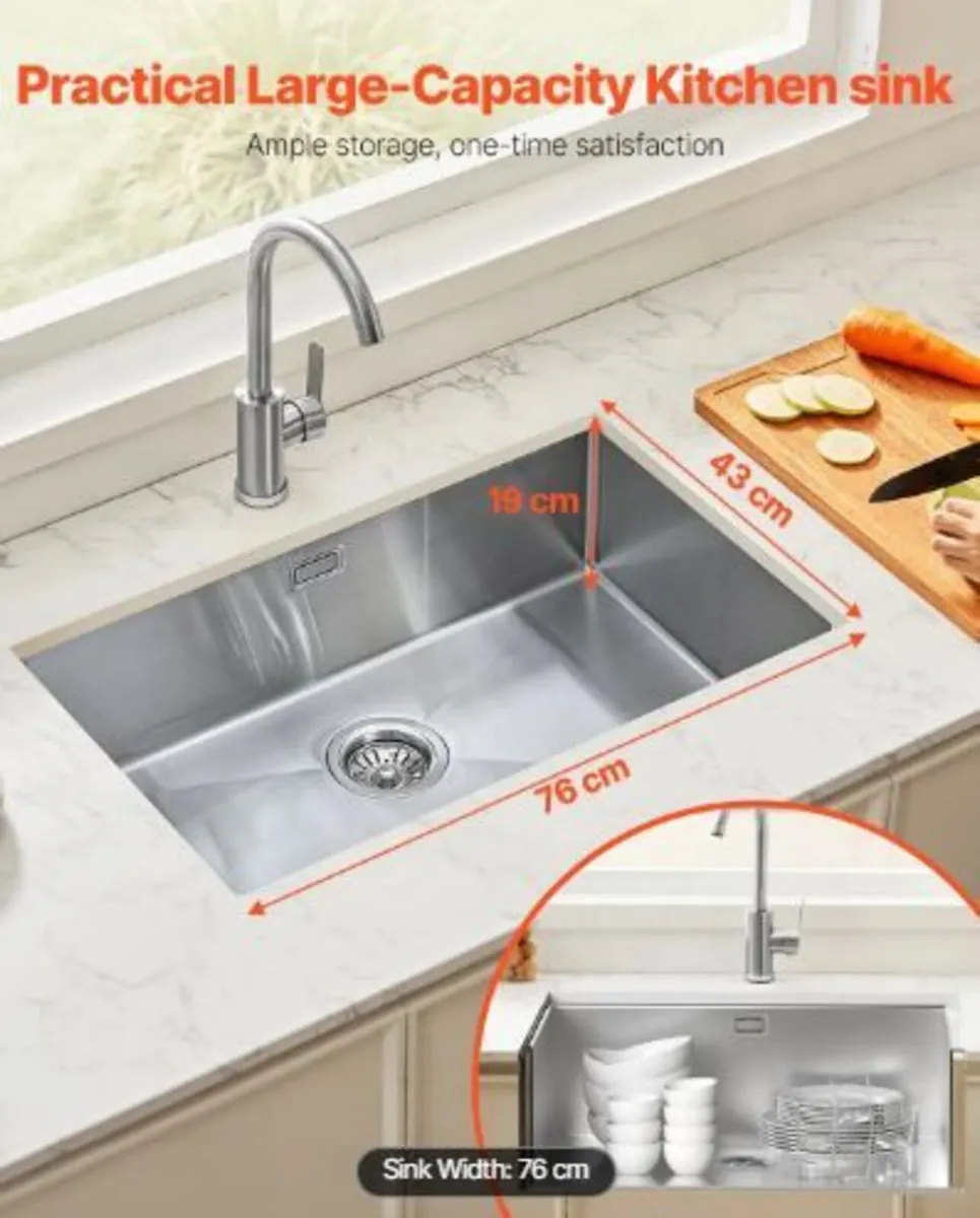 76cm Kitchen Sink Workstation - Image 2