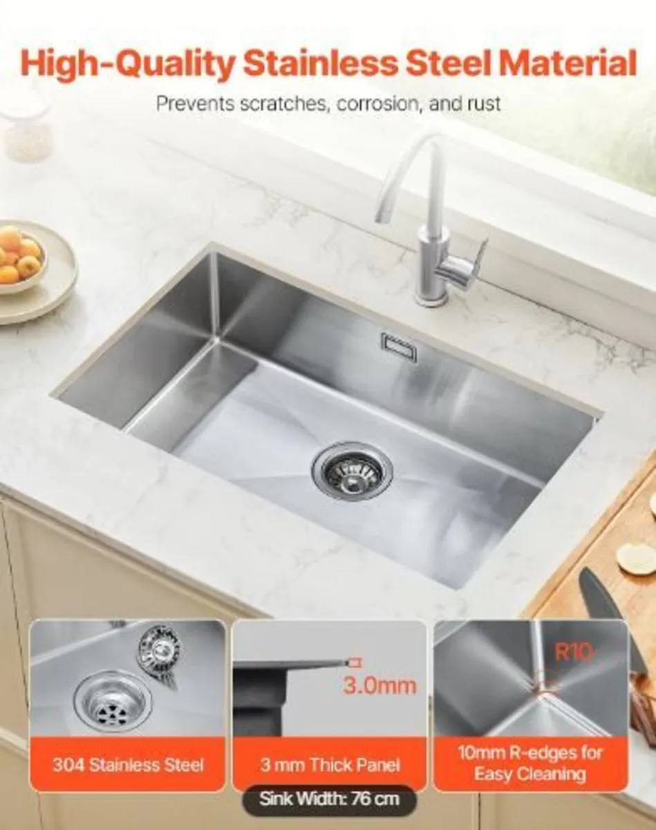 76cm Kitchen Sink Workstation - Image 4