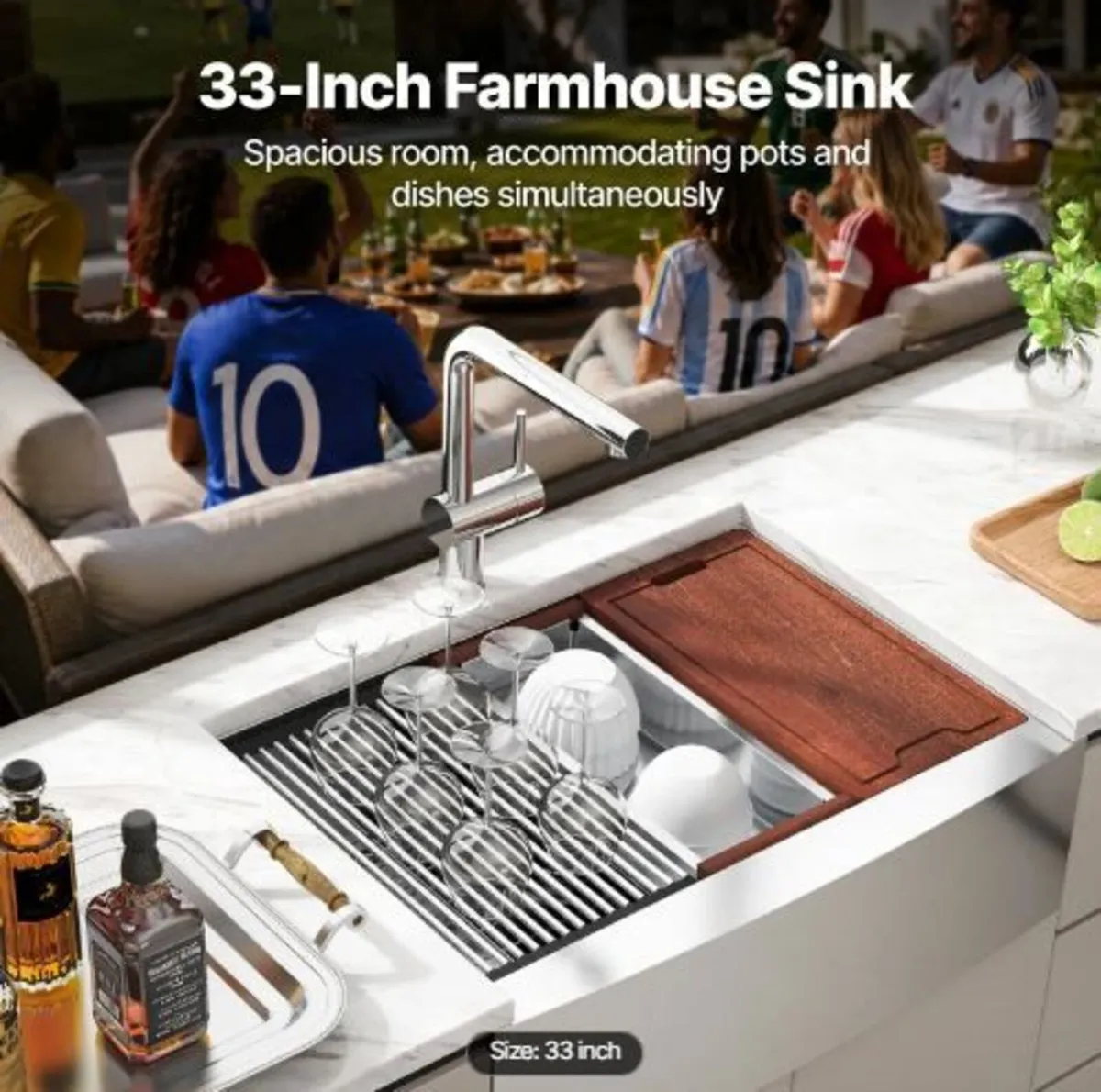 Farmhouse Kitchen Sink, 304 Stainless - Image 2