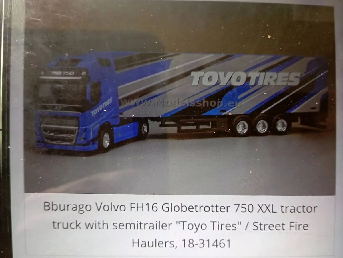 BbURAGO VIOLVO GLOBETROTTER  XXL 1-43 SCALE TRUCK - Image 2