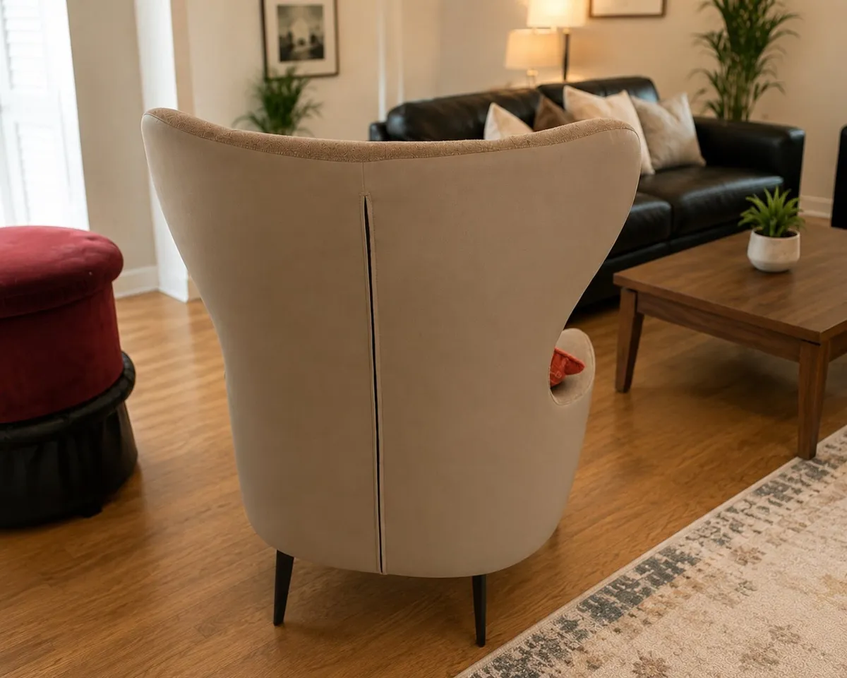 Modern Designer Wingback Accent Chair - Image 3