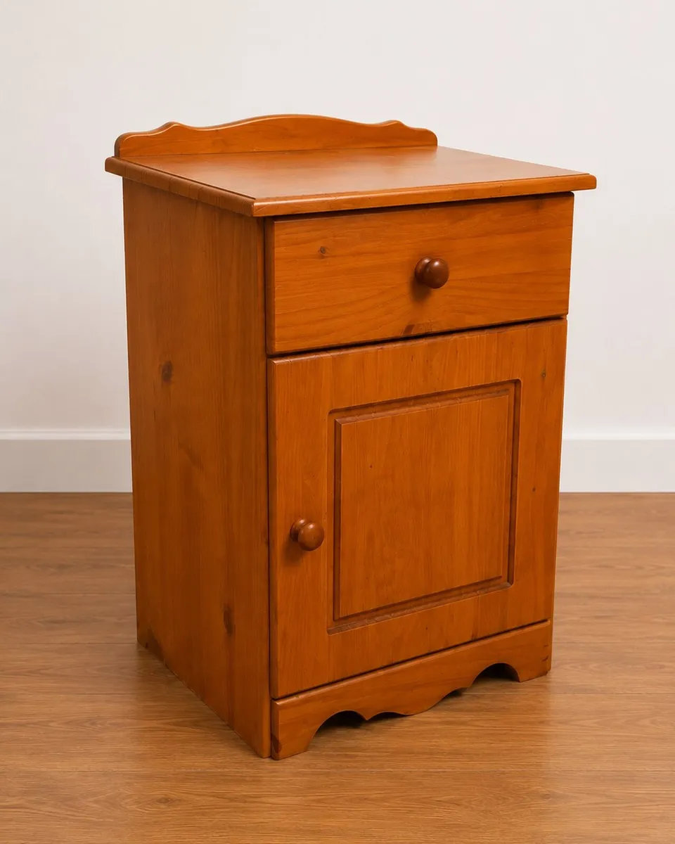 Solid Pine Bedside Locker - Image 1