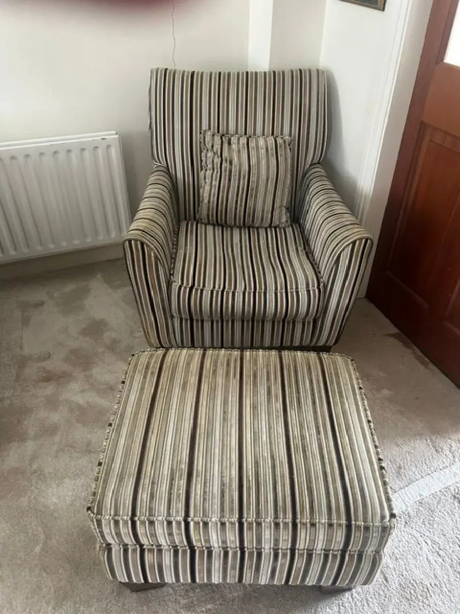Accent Chair with Footstool - Image 1