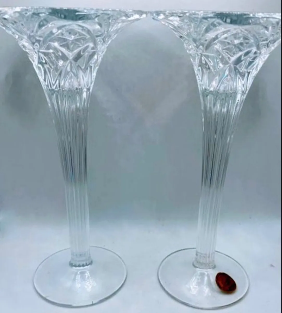 Vintage French Crystal Candle Holders - Image 1