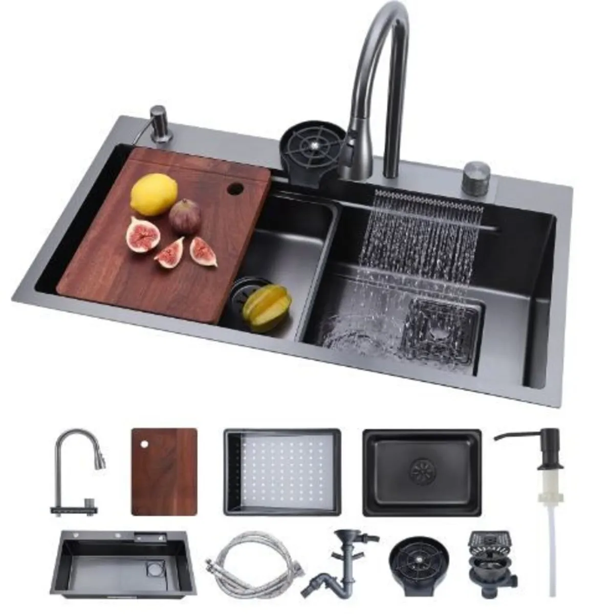 85cm Kitchen Top Mount Single Bowl - Image 1
