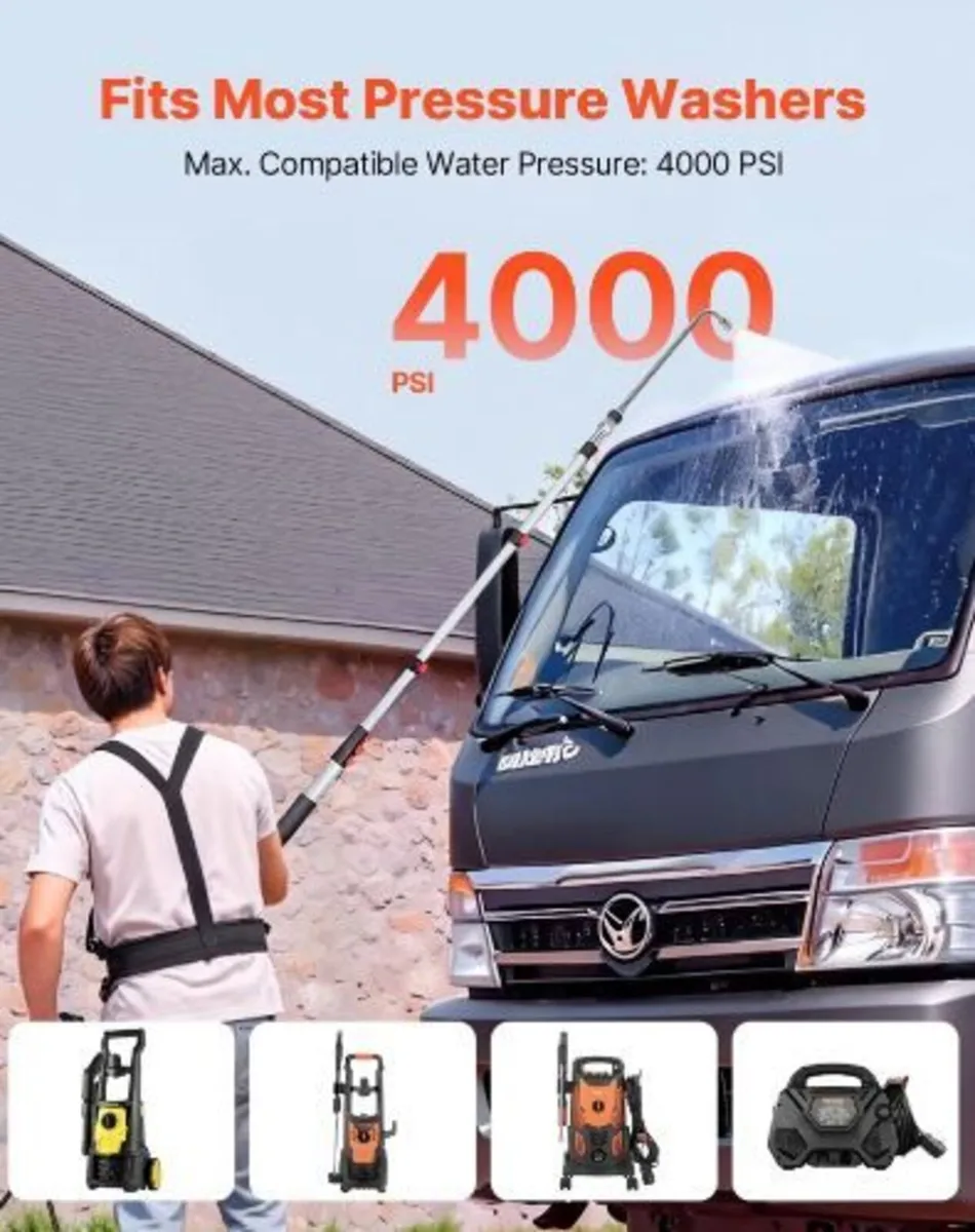 7.62 m Pressure Washer Telescoping Wand - Image 2