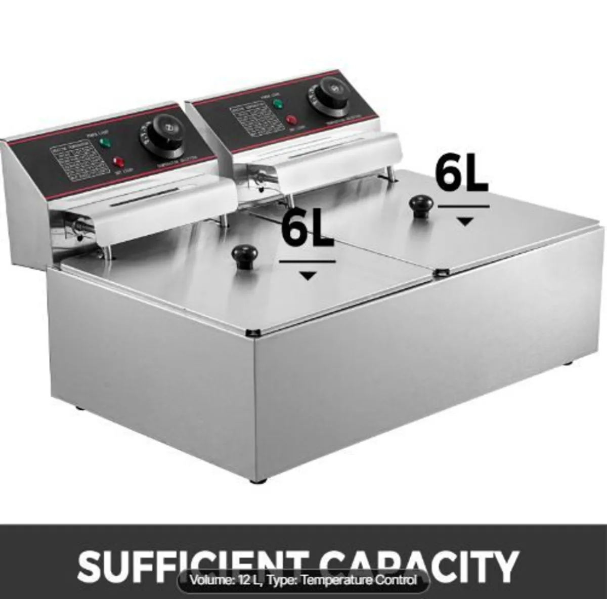 Double Deep Fat Fryer Large 5000W - Image 2