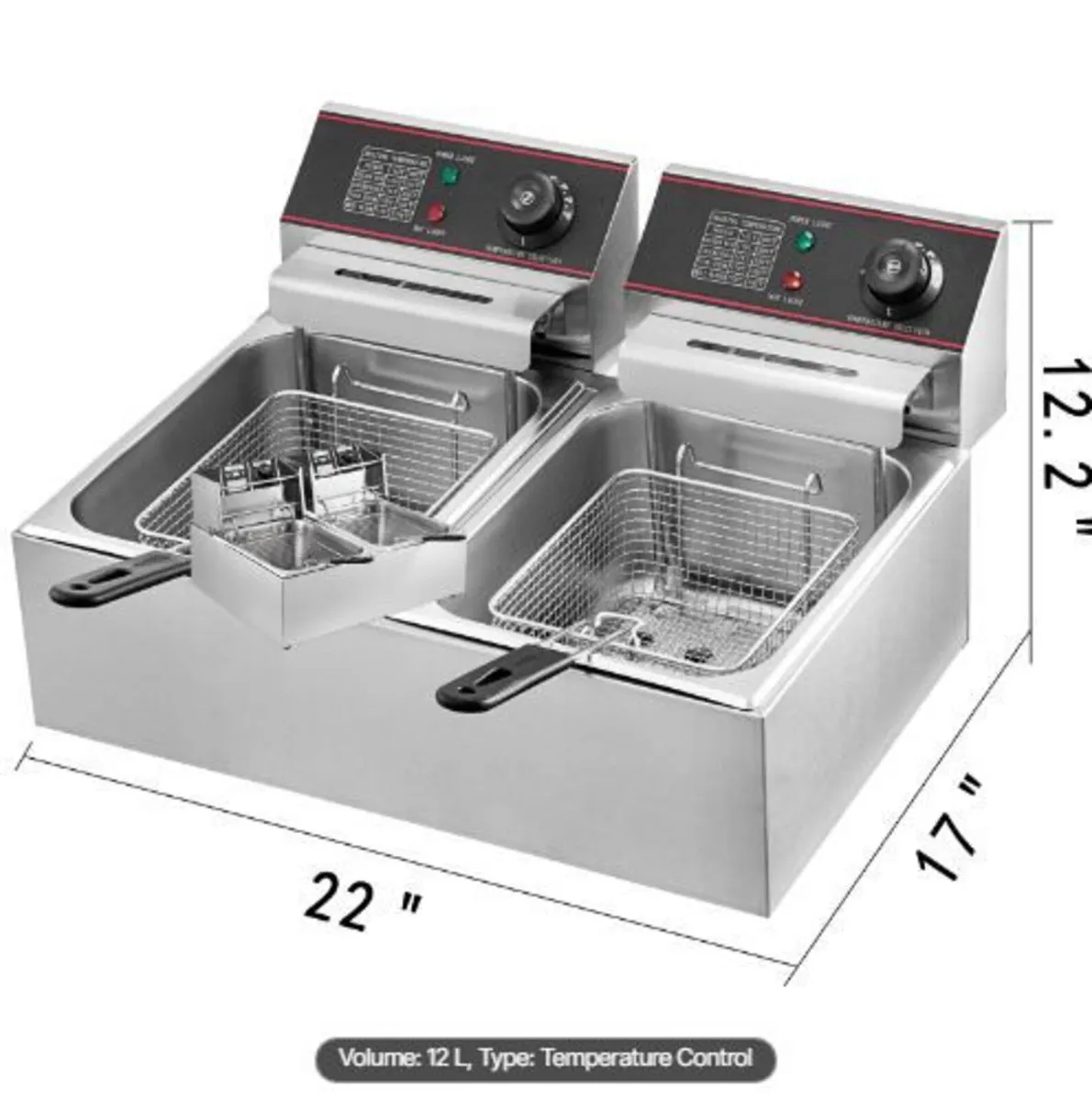 Double Deep Fat Fryer Large 5000W - Image 4