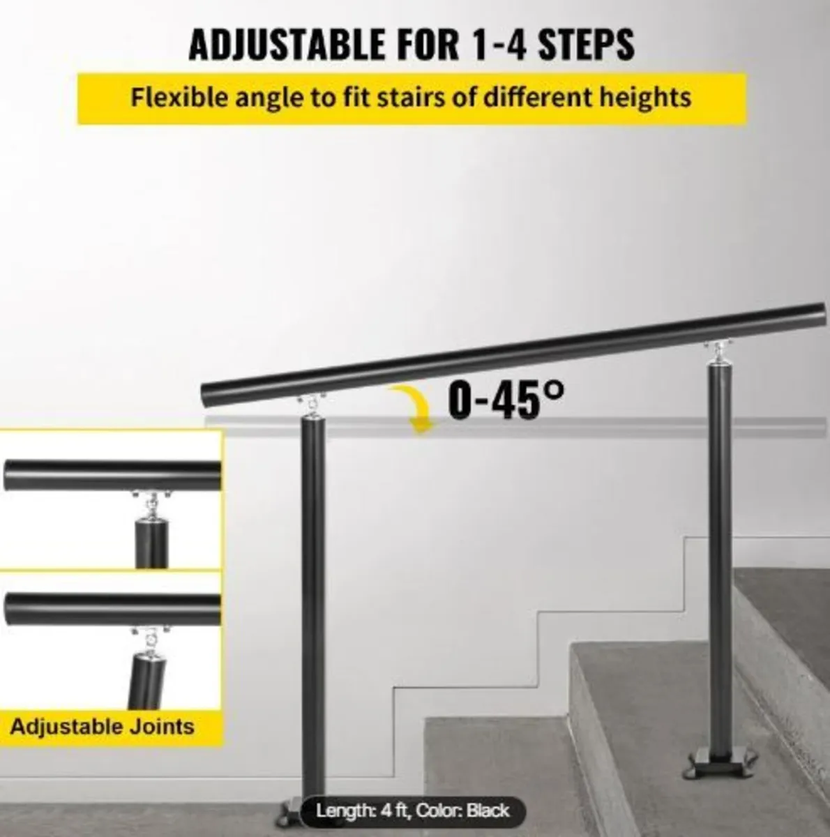 Handrail Outdoor Stairs, 4ft, 34 Inch - Image 2