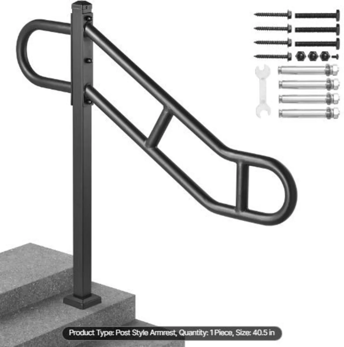 Single Post Handrail for Outdoor 1-3 Step - Image 2