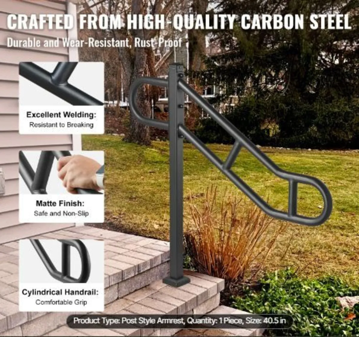 Single Post Handrail for Outdoor 1-3 Step - Image 4