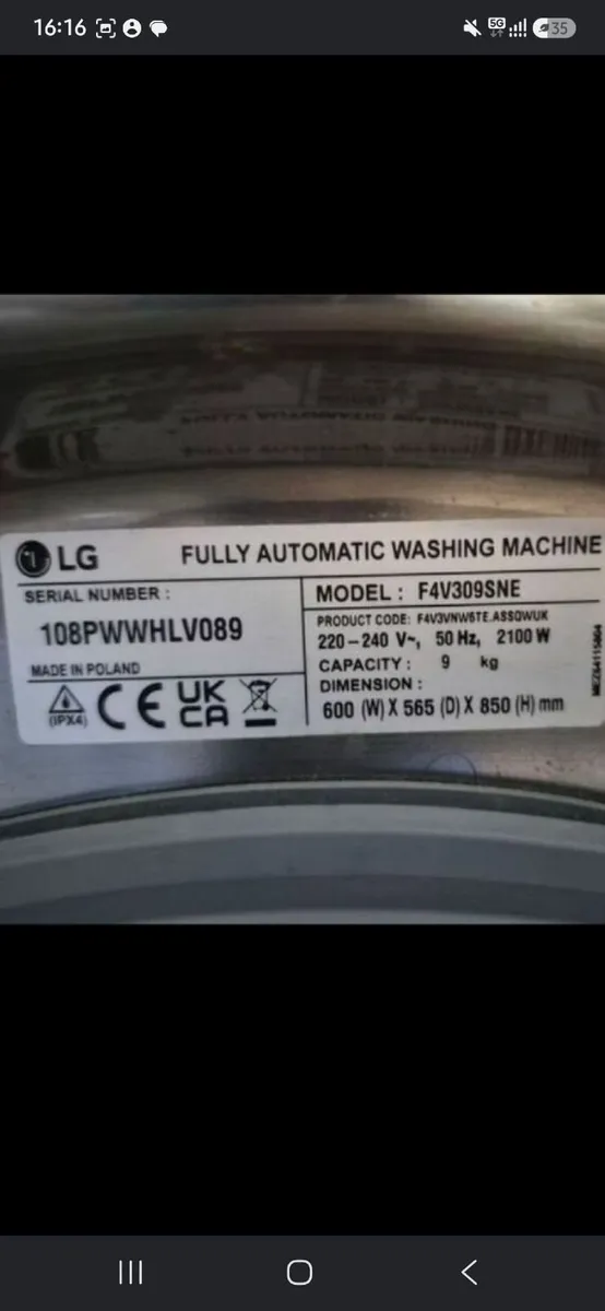 Lg washing machine delivery 🚚 - Image 2