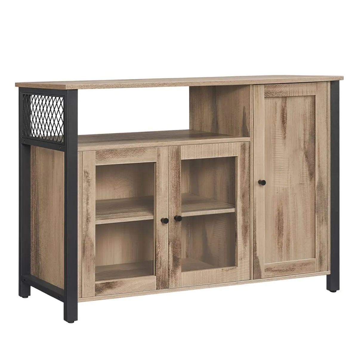 Industrial Sideboard Storage Cabinet Oak Brown - Image 4
