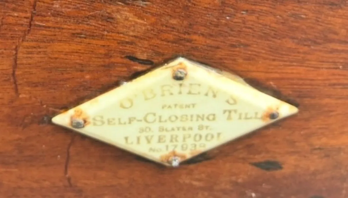 Till: Antique O’Brien’s Patent Self-Closing Till. - Image 2