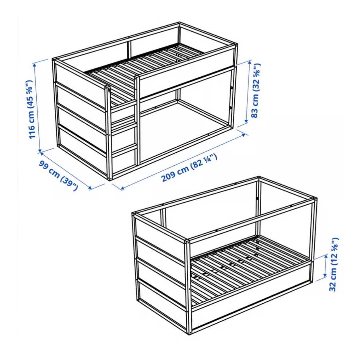 Children Bed x 2 - High Bed - Image 2