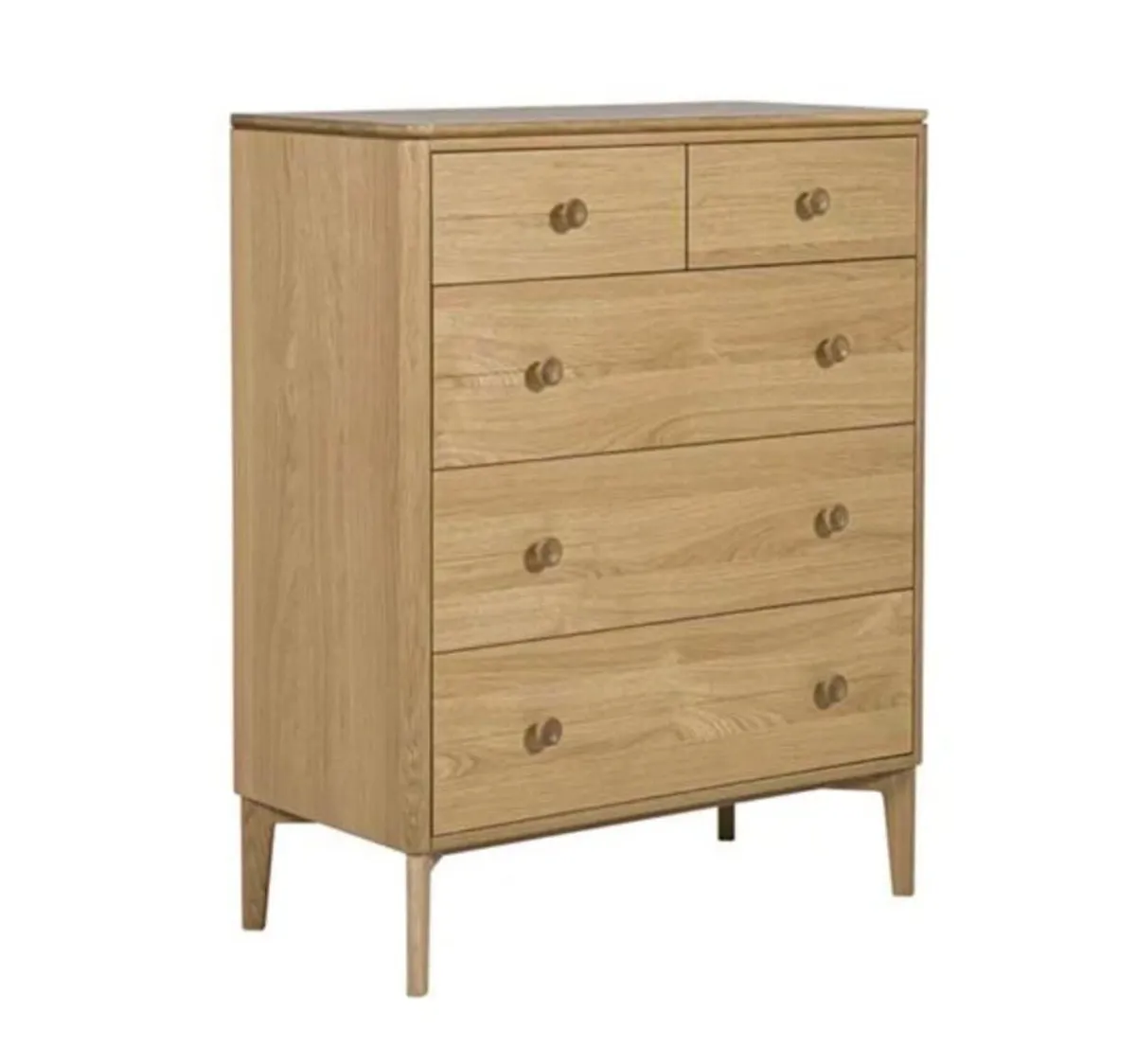 Hadley Oak Five(2+3) Drawer Chest - Image 1