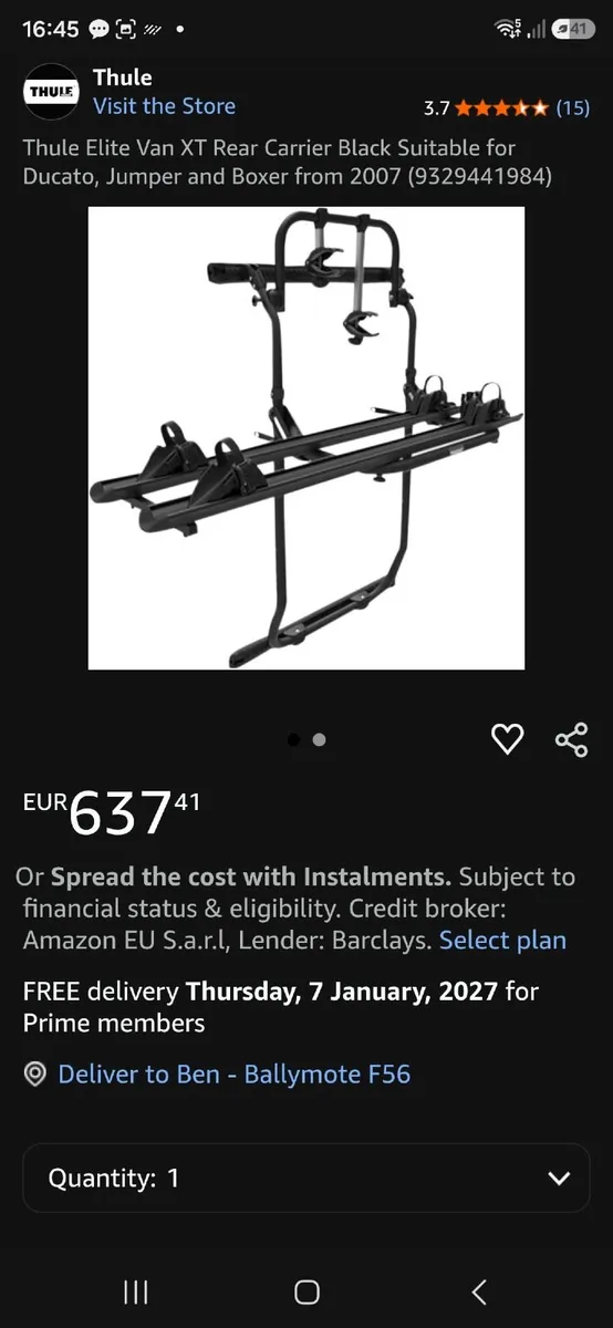 Thule Bike Rack Boxer, Ducato, Relay - Image 2