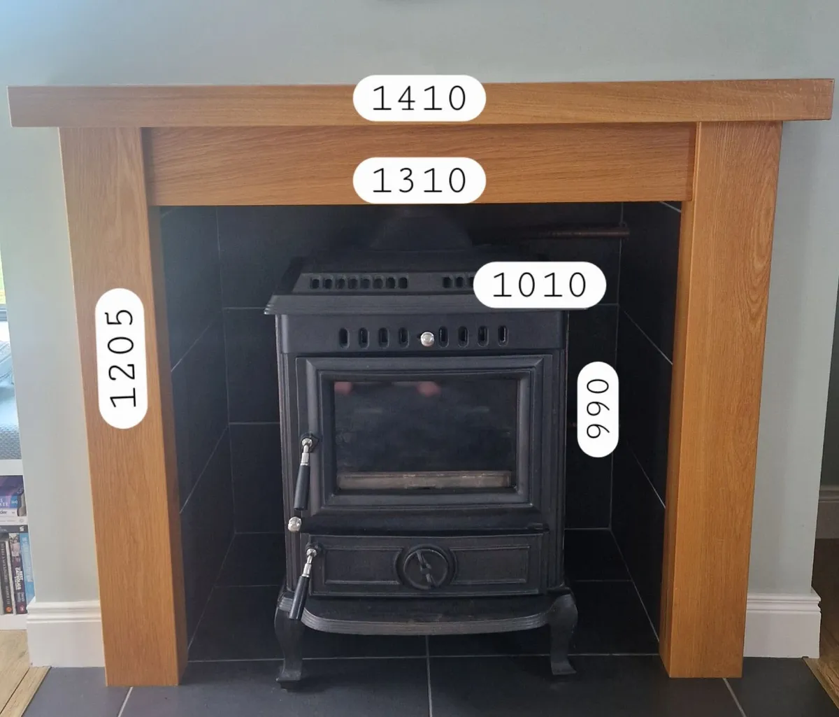 Solid Oak Fireplace - Image 3