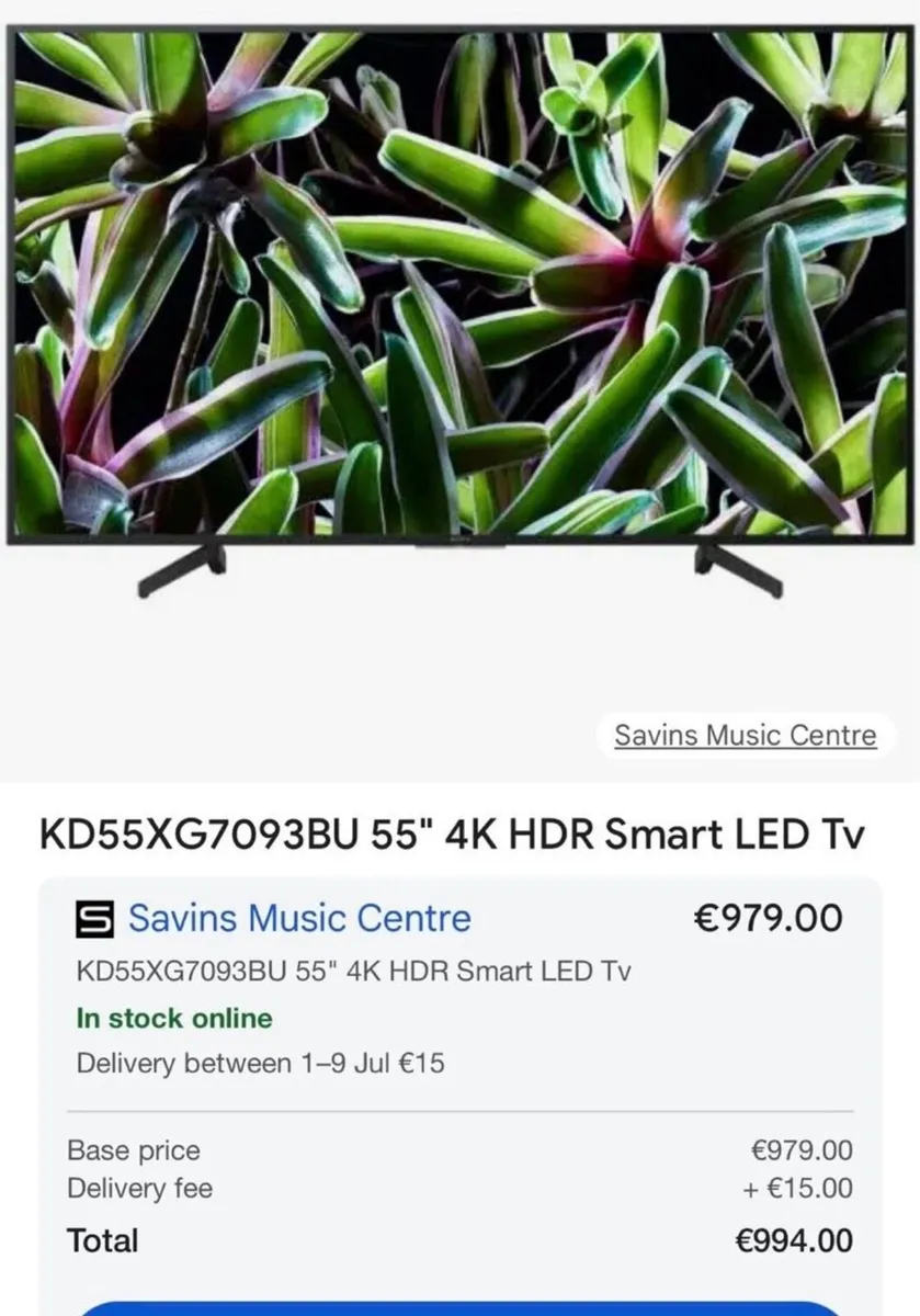 55” Sony Bravia 4k Ultra HDR Smart Tv - Image 2