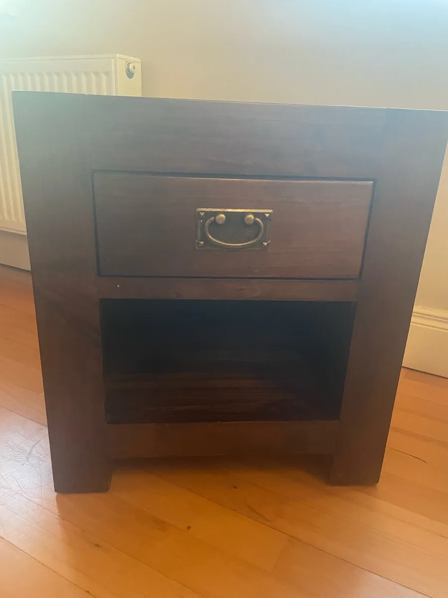 Walnut Bedside Locker EZ Living Furniture - Image 2