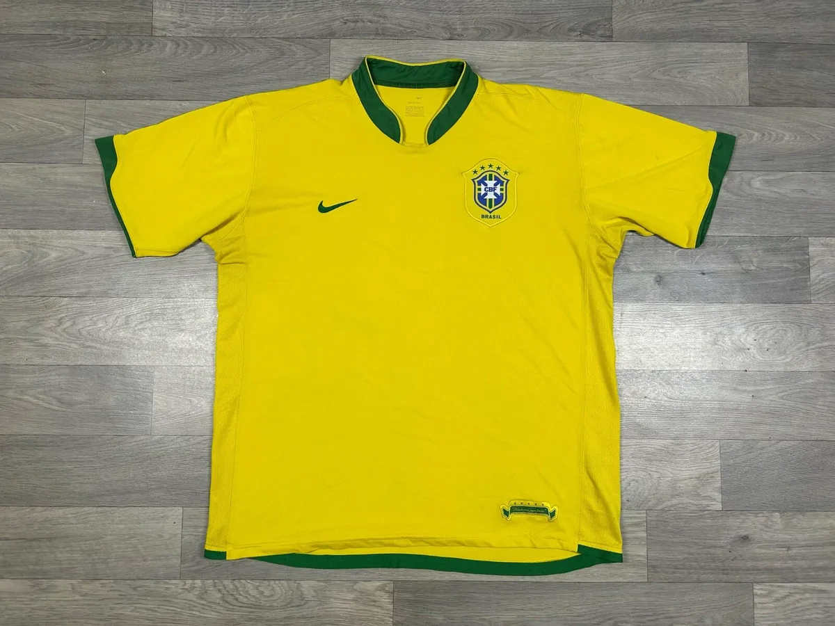 Vintage 2006 Nike Brazil Home Jersey Shirt Mens XL - Image 1