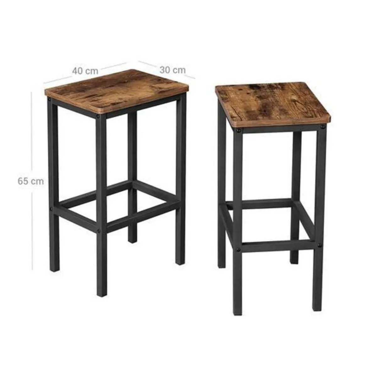 Industrial Bar Stools Set of 4 - Image 3