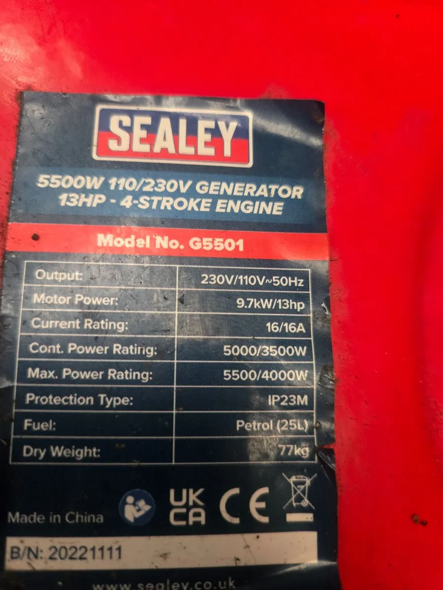 Sealey Generator - Image 2