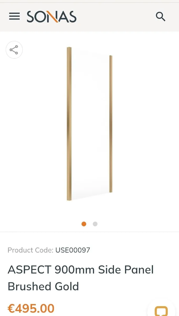 Shower door and side enclosure (Gold) - Image 2