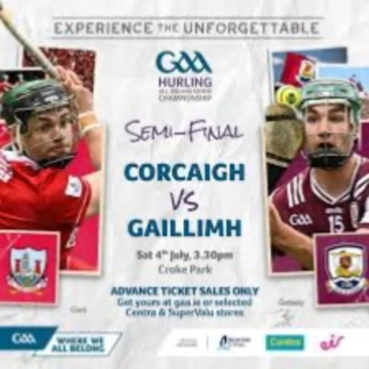 3x Cork V Galway Stand Hurling Tickets-UNDER VALUE