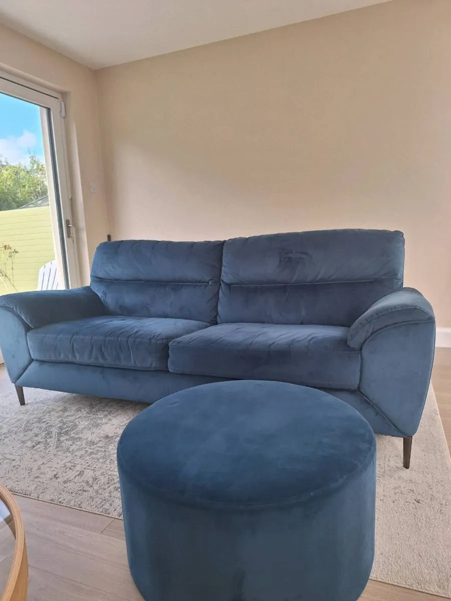 Couch, Footstool and Rug for SALE - Image 1