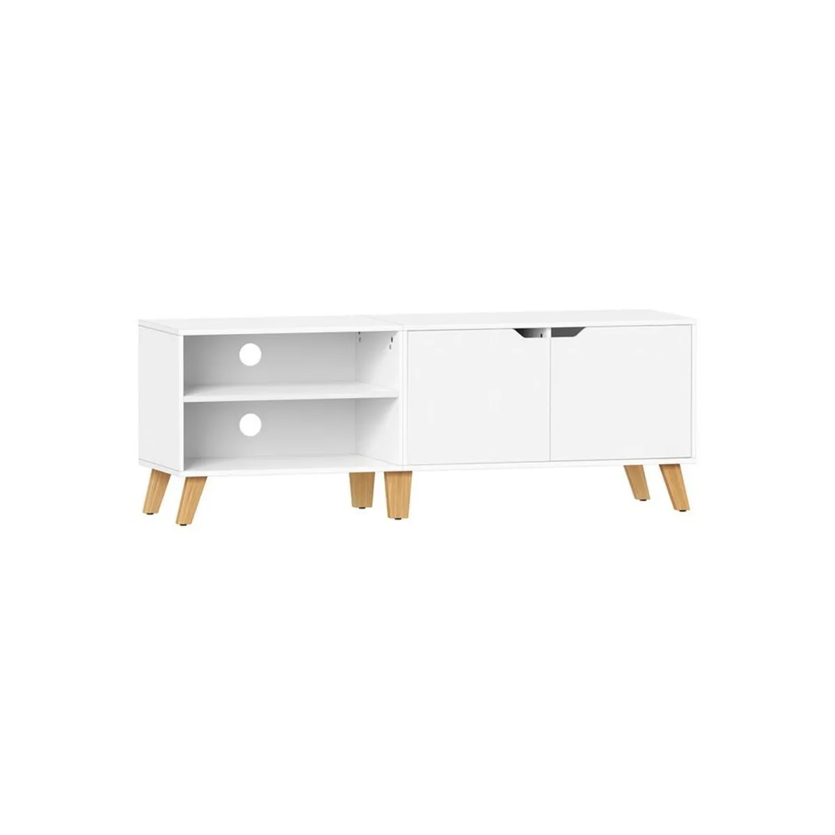 140cm TV Cabinet Modern TV Stand with Adjustable S - Image 2
