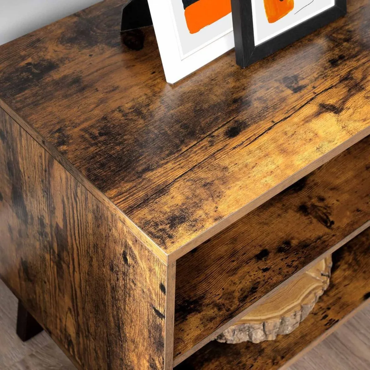 140cm TV Cabinet Modern TV Stand with Adjustable S - Image 4