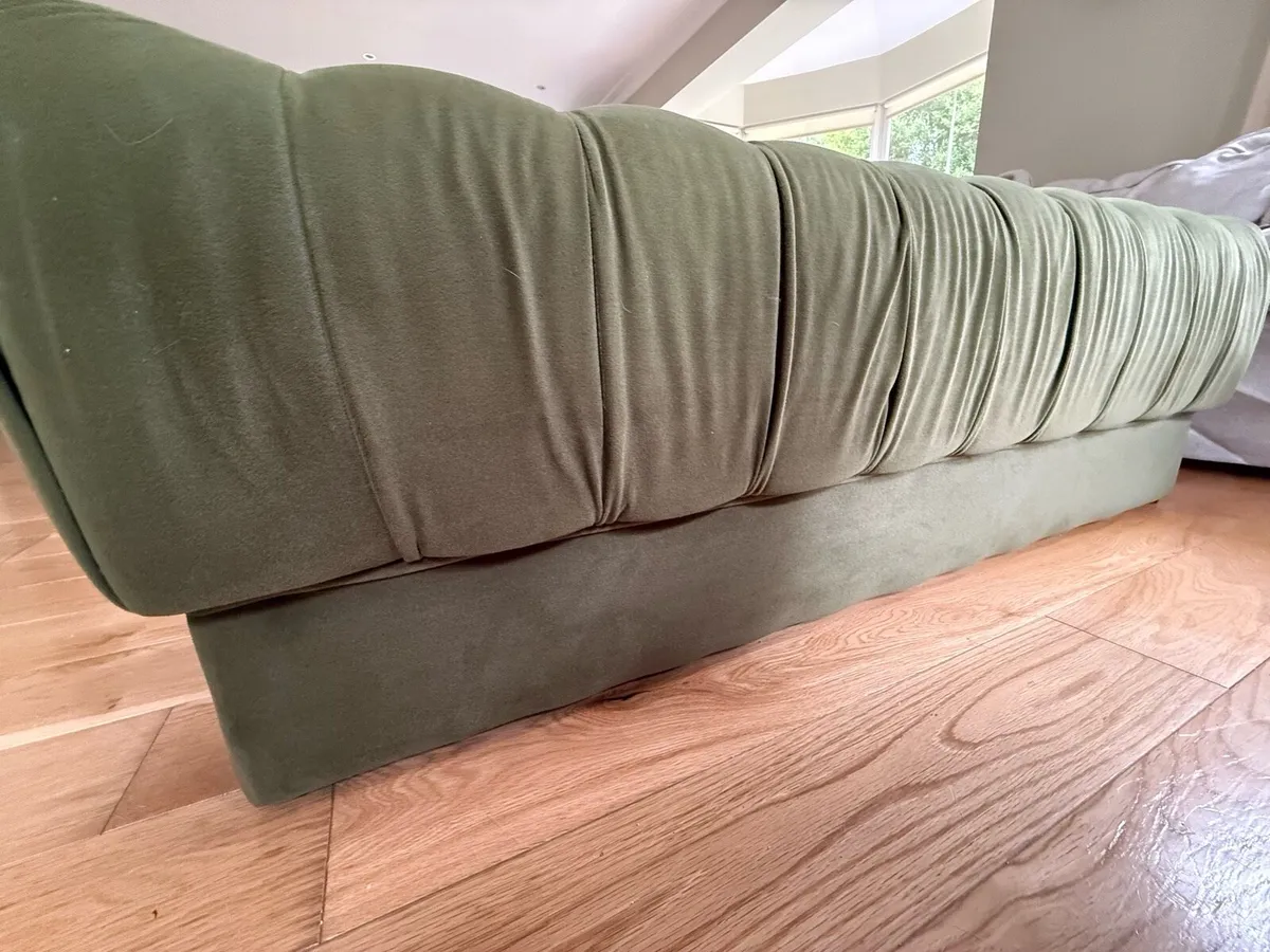 Ottoman Velvet Olive Green - Image 1