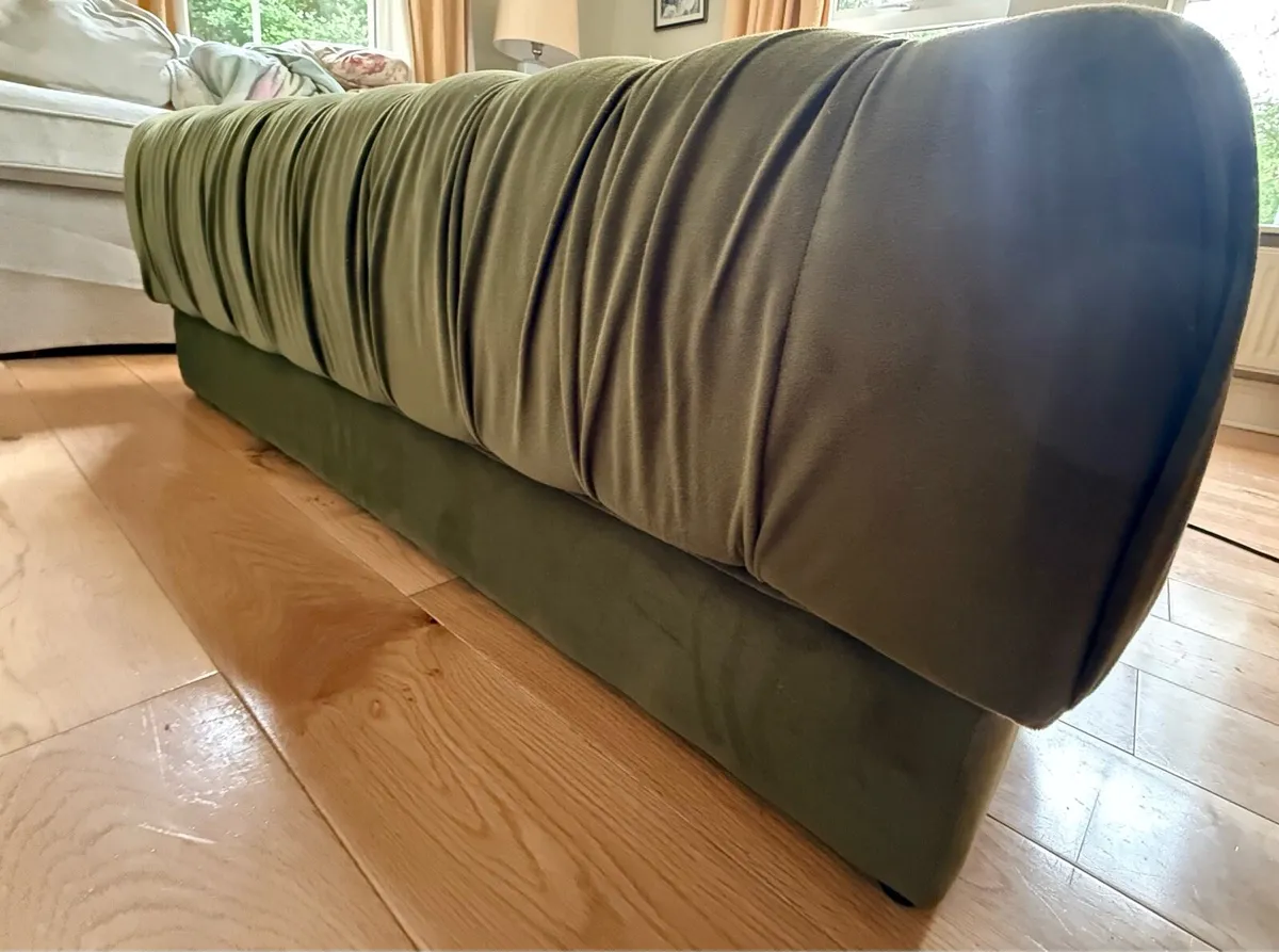 Ottoman Velvet Olive Green - Image 2