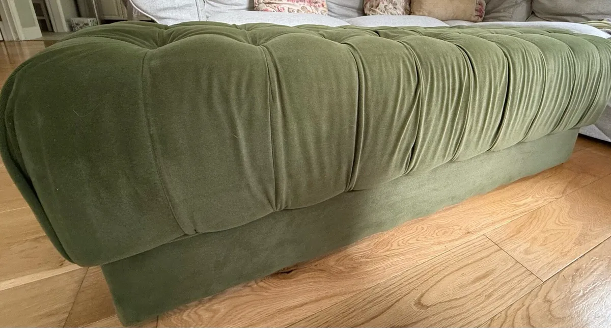 Ottoman Velvet Olive Green - Image 4