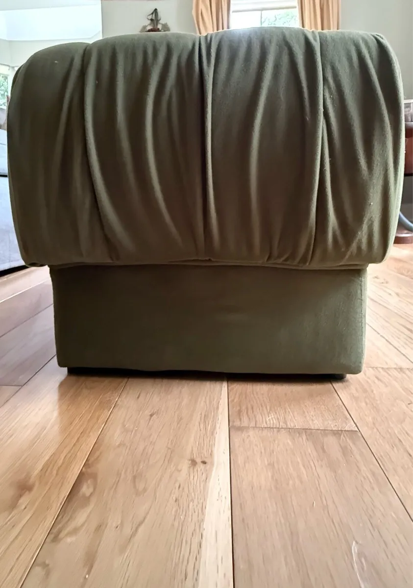Ottoman Velvet Olive Green - Image 3