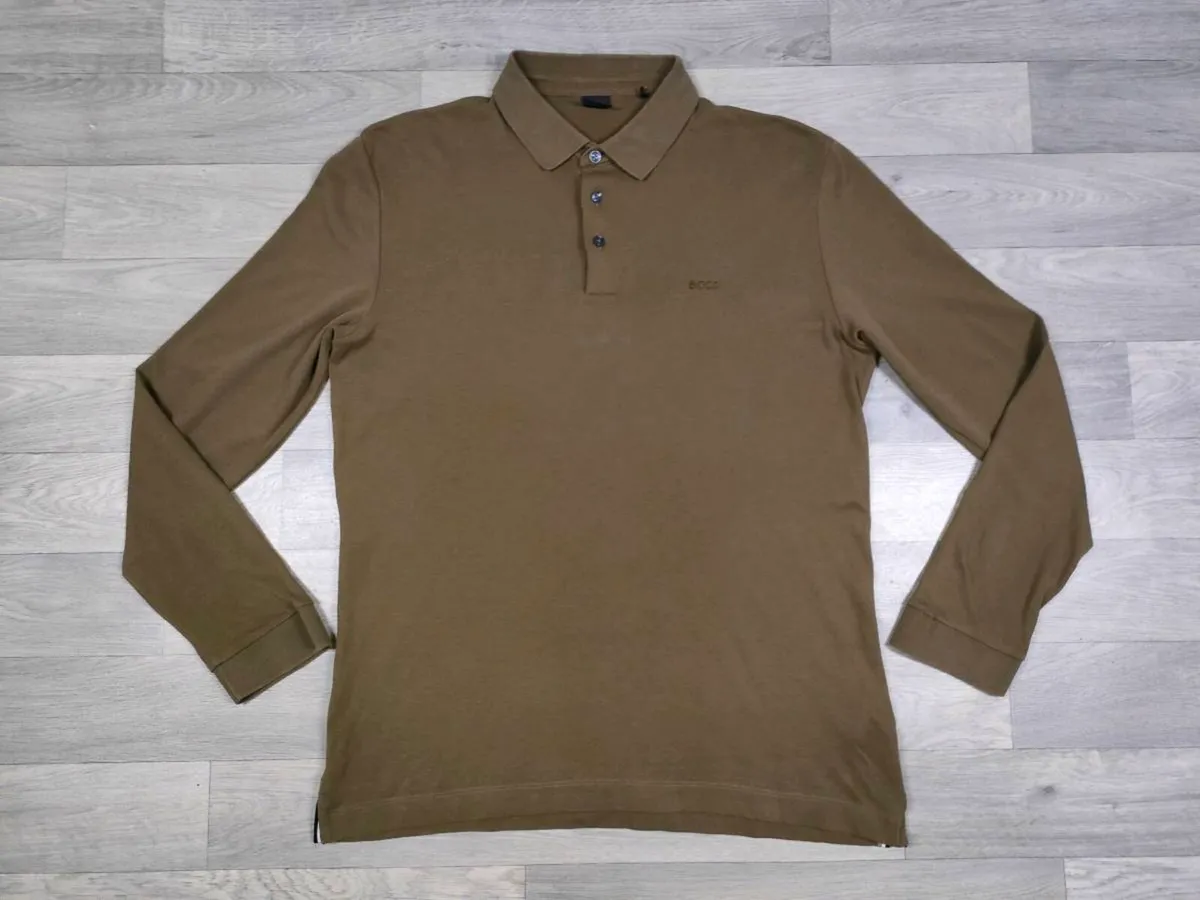 Hugo Boss Long Sleeve Polo Shirt Mens Large - Image 1