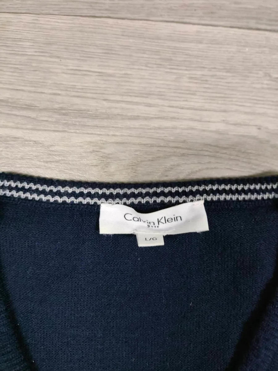 CK Calvin Klein Golf Merino Blend Jumper Mens L - Image 4