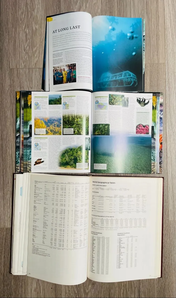 3 Gorgeous Reference Books - World Book Atlas, Ear - Image 2