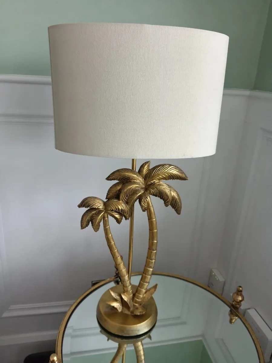 2 gold lamps - Image 1
