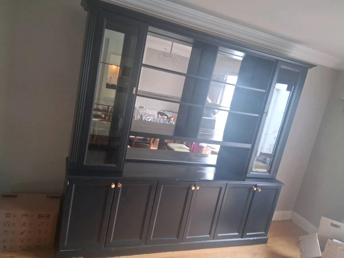FREE Large Black Wooden Cabinet/Bookshelf - Image 1