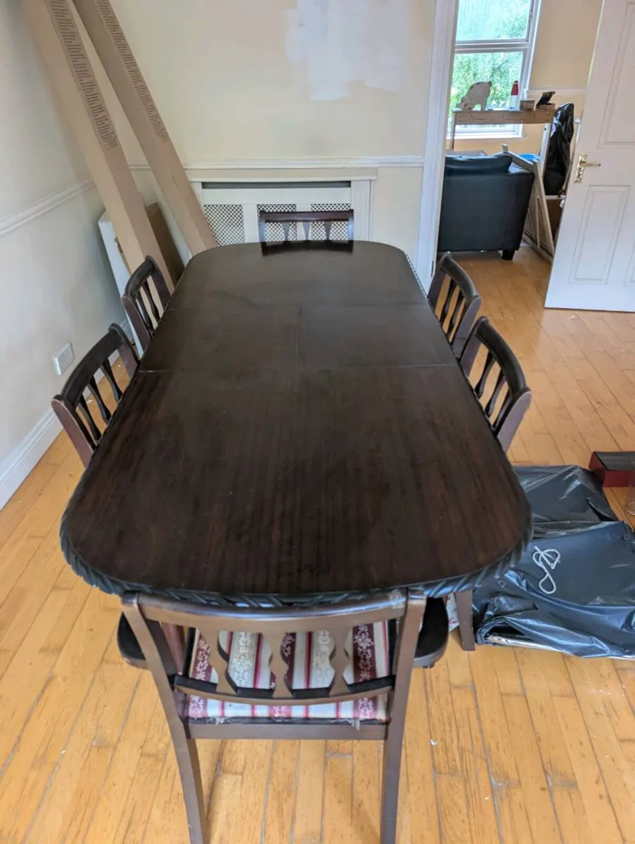 Wooden table and chairs - Image 1