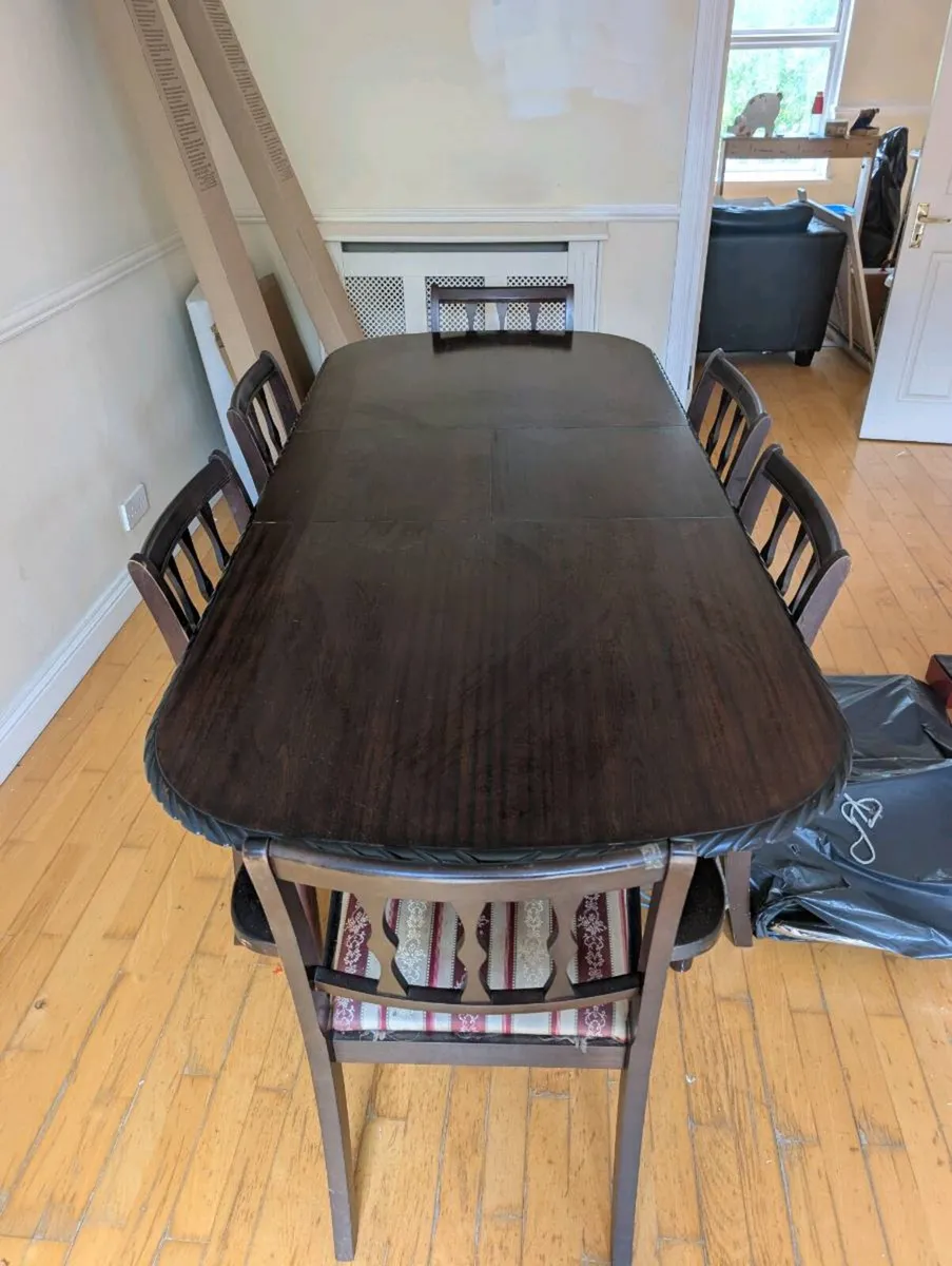 Wooden table and chairs - Image 2