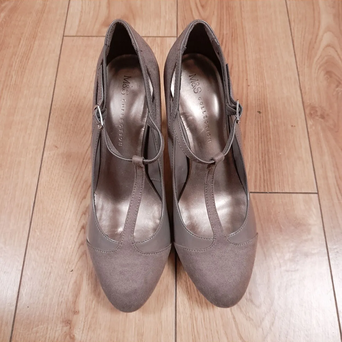 M&S Taupe Beige Suede Heels Pumps 6.5UK/39.5EU - Image 3