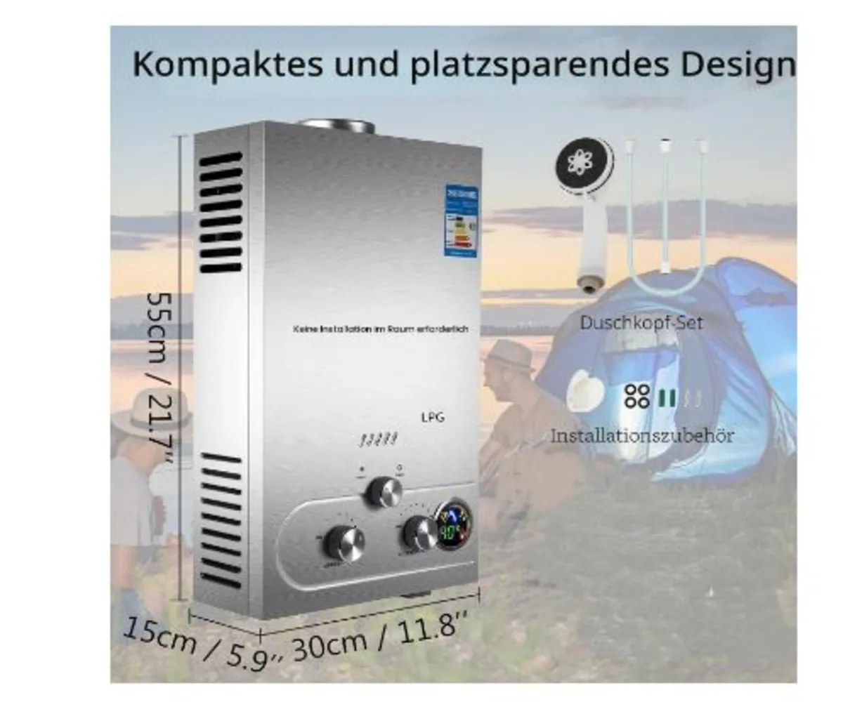 Propane Gas Instantaneous Water Heater 8L 16KW - Image 4