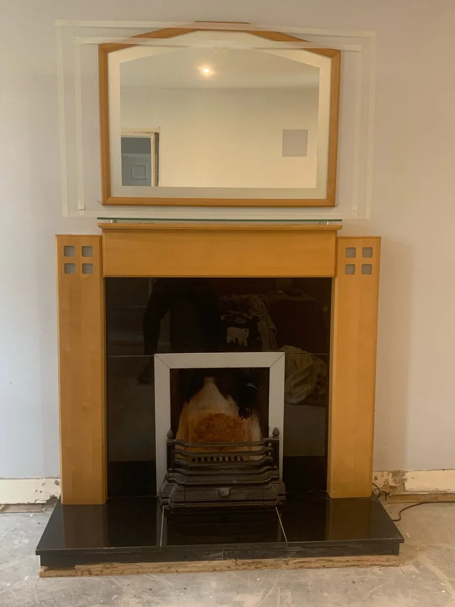Fireplace and Mirror